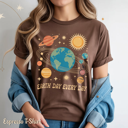 Classic Cotton Crewneck Short Sleeve T-Shirt Everyday Casual Unisex Basic Tee Brown