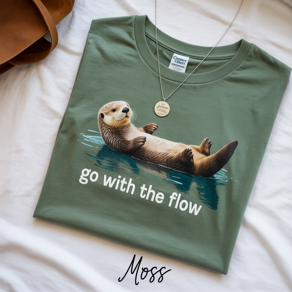Sage Green Minimalist Graphic T-Shirt Casual Everyday Short Sleeve Crewneck Tee