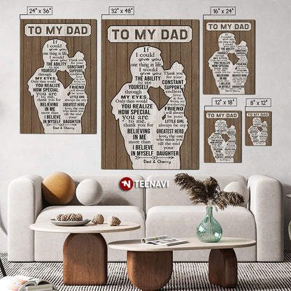 Personalized Dad Kissing Daughter On Forehead Silhouette To My Dad If I Could Give You One Thing In Life I'd Give You The Ability To See Yourself Through My Eyes