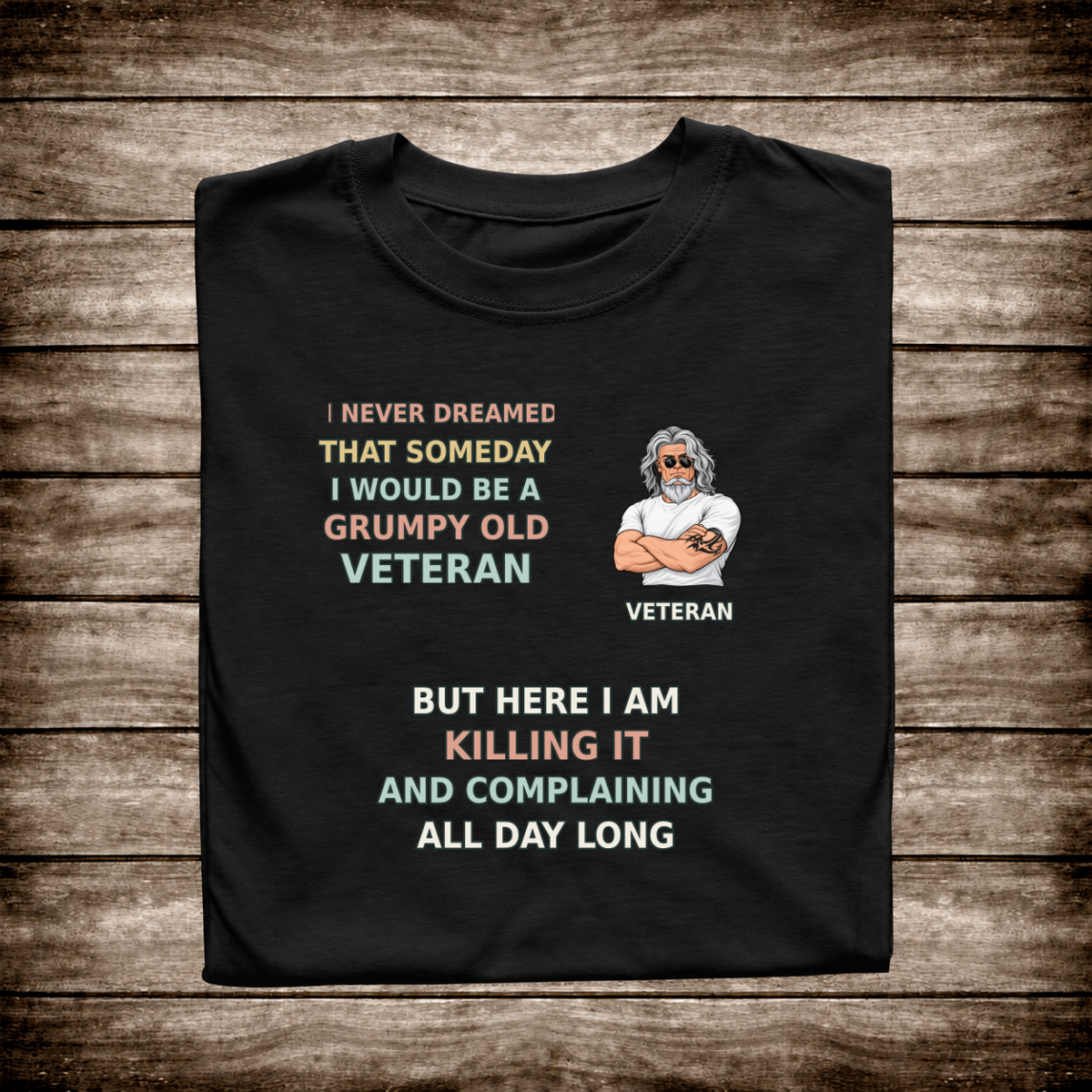 OMS premium layered veteran T-shirt black
