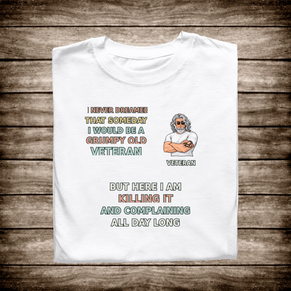 OMS premium layered veteran T-shirt white