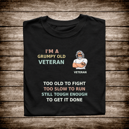 OMS premium layered veteran too-old T-shirt black