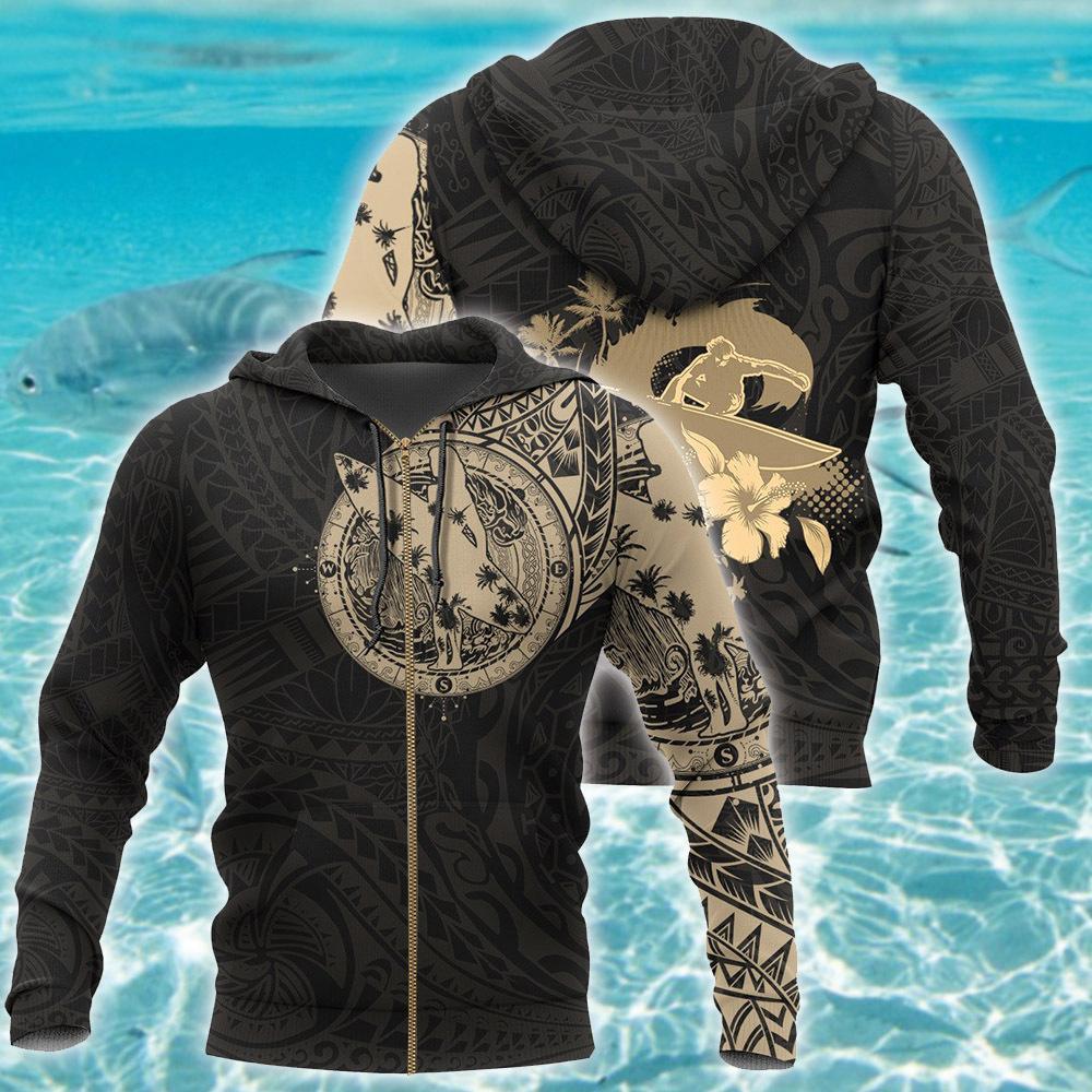 Polynesian Surfing Tattoo Style - Amaze Style™-Apparel