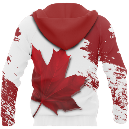 Canada Maple Leaf - Athletic Spirit Red Edition Pullover Hoodie PL - Amaze Style™-Apparel