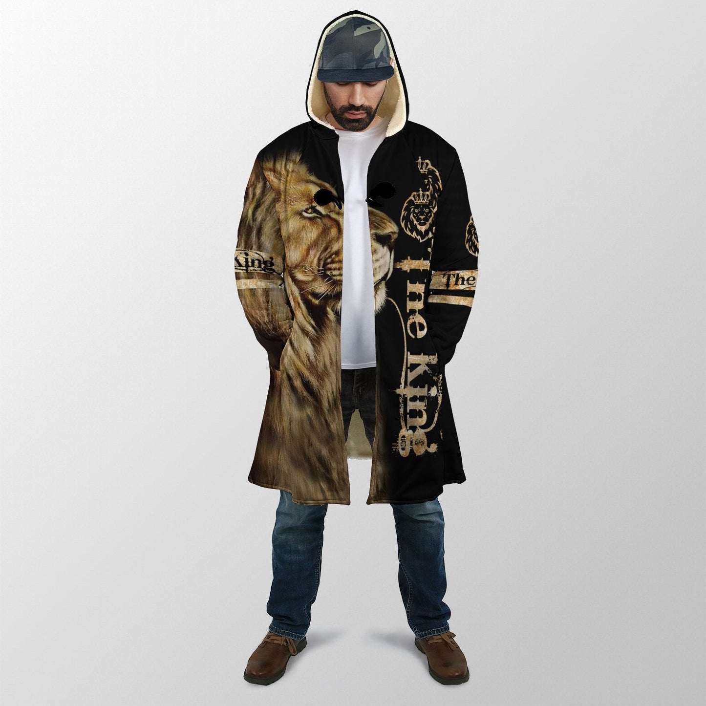 King Lion Over Printed Hoodie TP