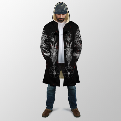 Satanic Hooded Coat MP851 - Amaze Style™-Apparel