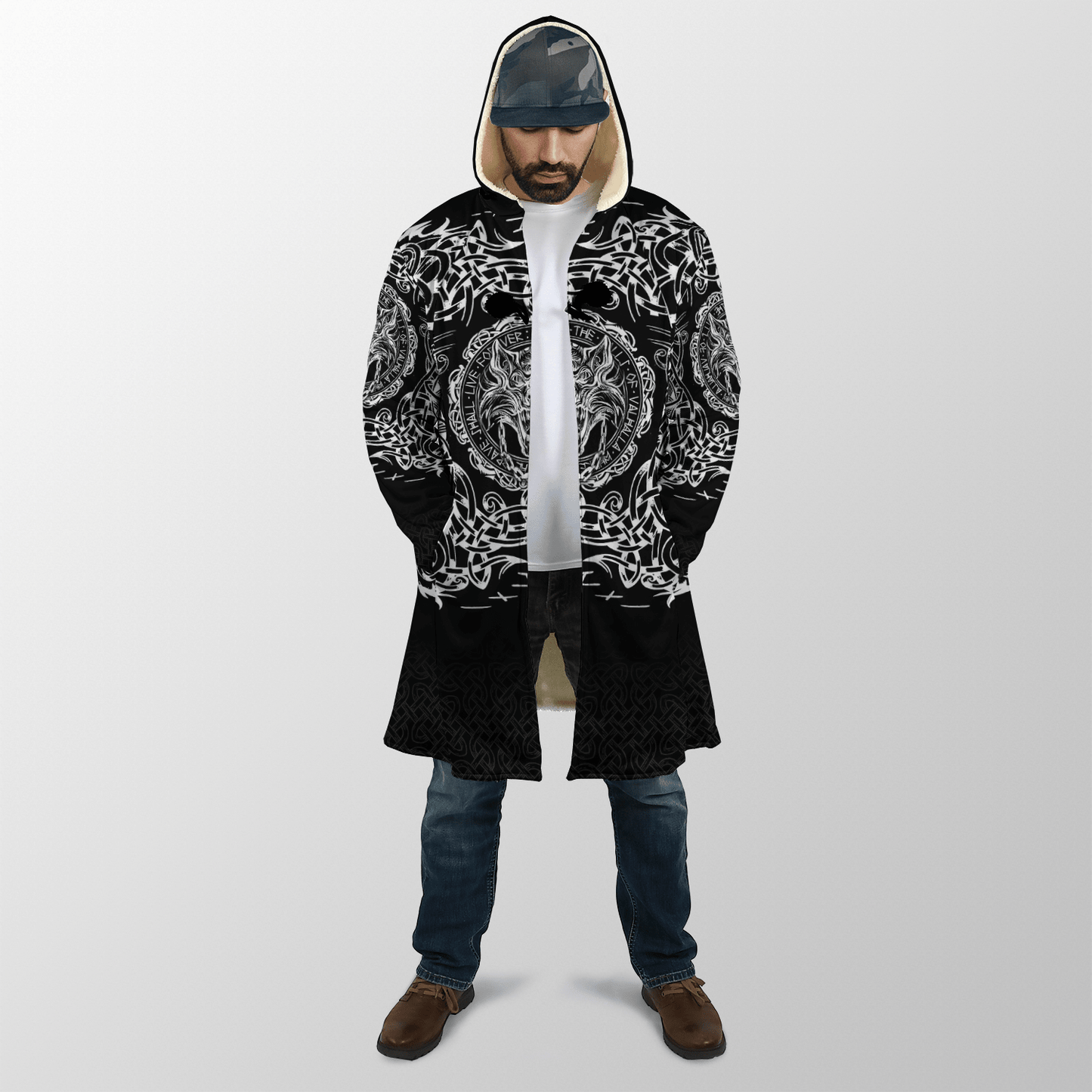 Fenrir Viking 3D Over Printed Hoodie for Men and Women-ML