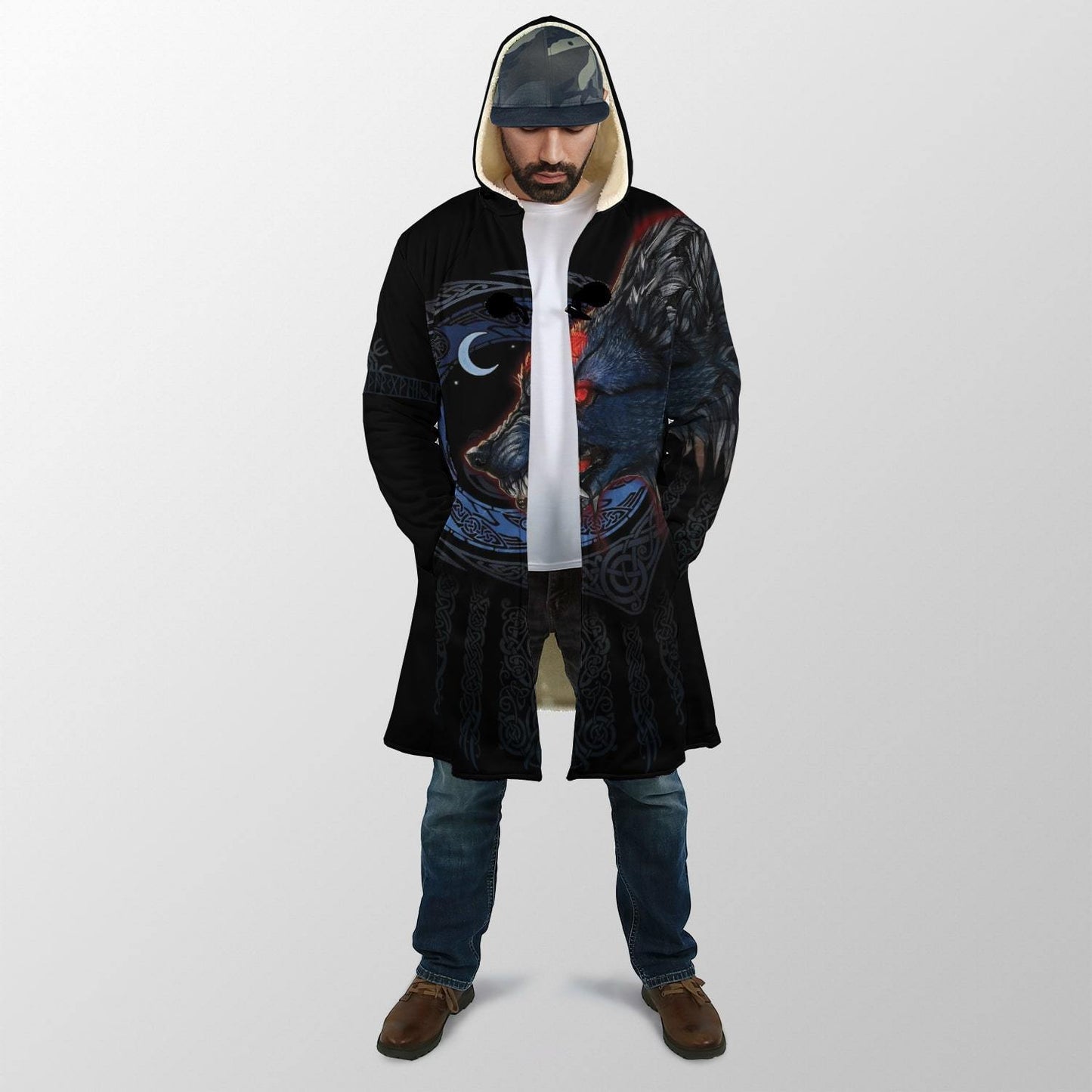 Fenrir Viking Wolf 3D Over Printed Hoodie for Men and Women-ML