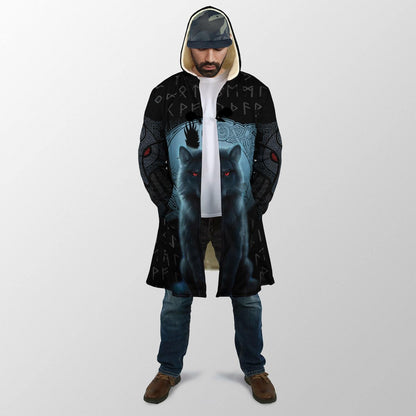 Fenrir Viking Wolf And Moon 3D Over Printed Hoodie for Men and Women-ML