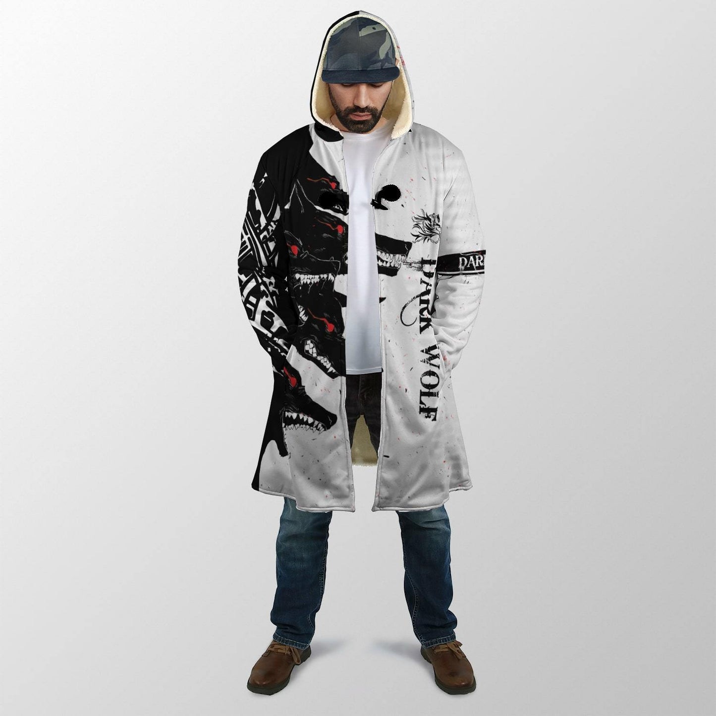 Dark Wolf 3D Over Printed Hoodie for Men and Women-ML