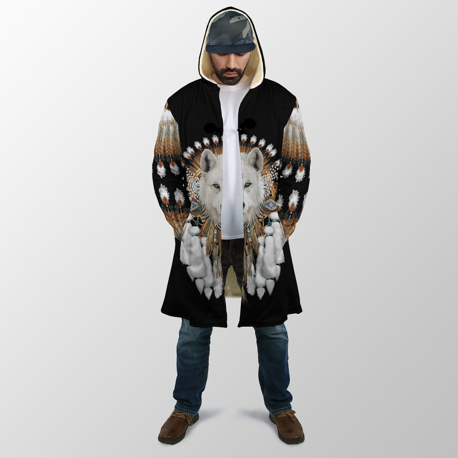 Native American Wolf 3D All Over Printed Shirts MP18052002 - Amaze Style™-Apparel