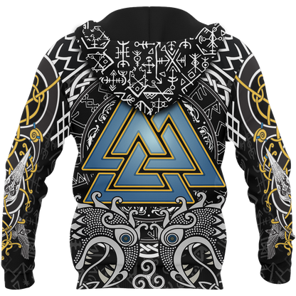 Viking Odin - Wotan Pullover Hoodie A0 - Amaze Style™-ALL OVER PRINT HOODIES