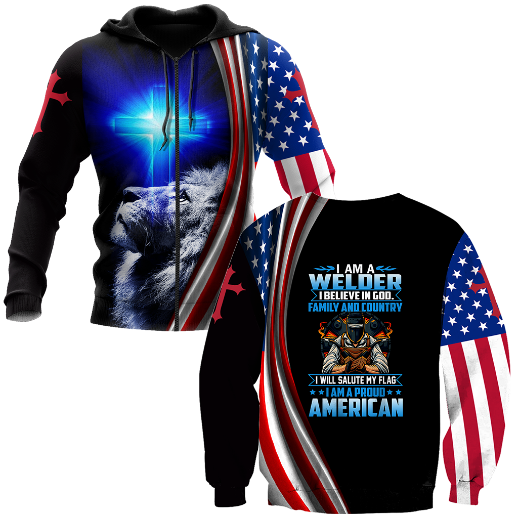 American Welder All Over Printed Hoodie MEI
