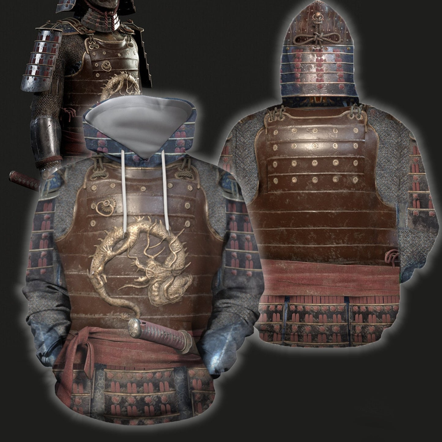 3D All Over Printed Dragon Samurai Armor - Amaze Style™-Apparel