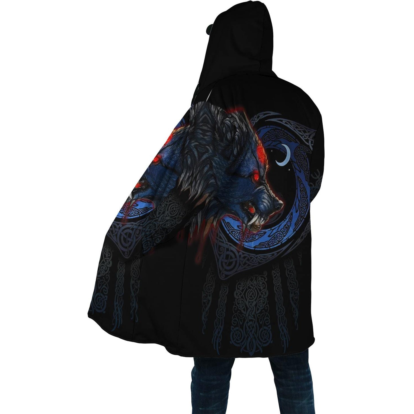 Fenrir Viking Wolf 3D Over Printed Hoodie for Men and Women-ML