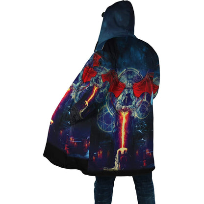 Death & Live Gothic Art  3D Over Printed Cloak for Men and Women-ML