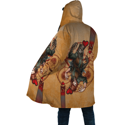 Wolf Poker All Over Printed Unisex Deluxe Hoodie ML
