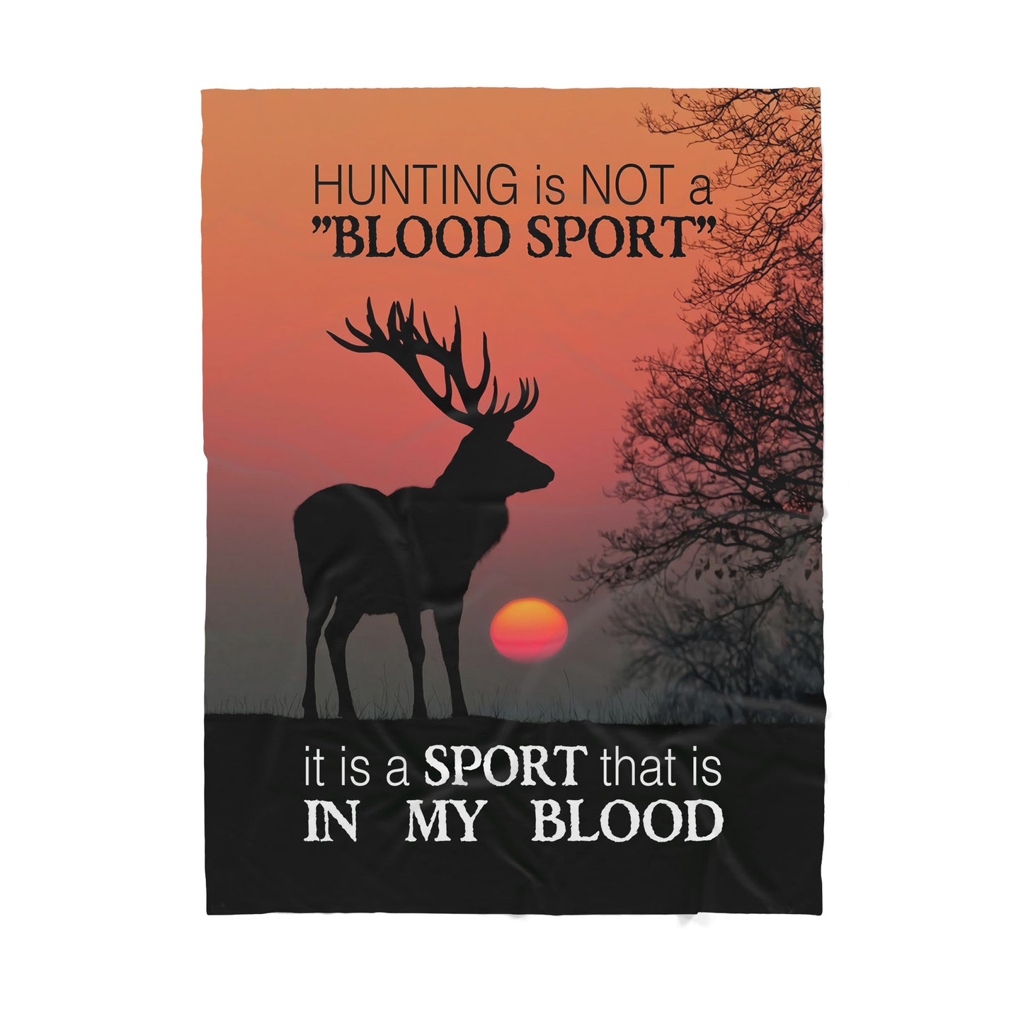 Deer Hunting Sherpa Blanket TT