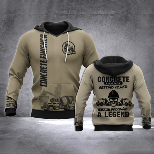 Concrete Finisher Skull 3D printed shirts