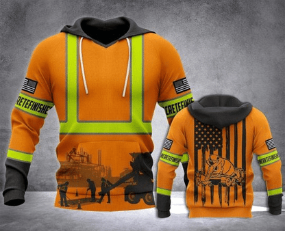 US Concrete Finisher Safety 3D printed shirts