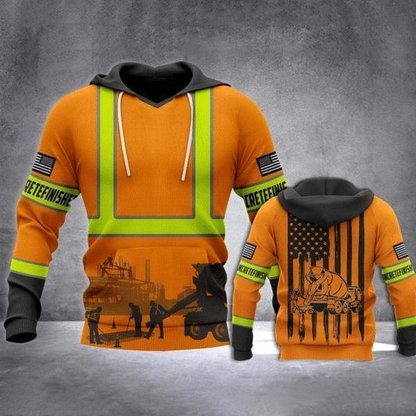 US Concrete Finisher Safety 3D printed shirts