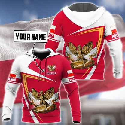 Personalized Polska 3D All Over Printed Unisex Hoodie