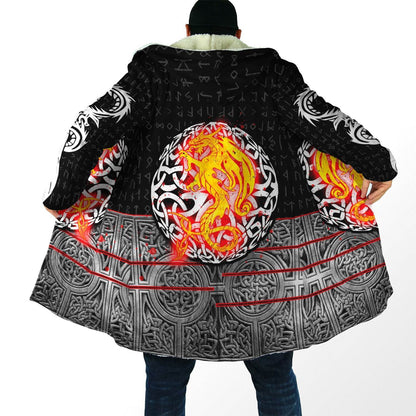 Nidhogg Viking Tattoo 3D Over Printed Hoodie Cloak for Men and Women-ML