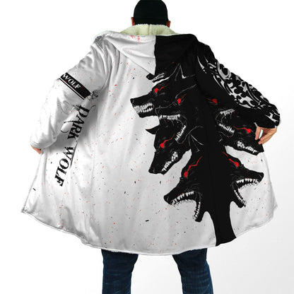 Dark Wolf 3D Over Printed Hoodie for Men and Women-ML