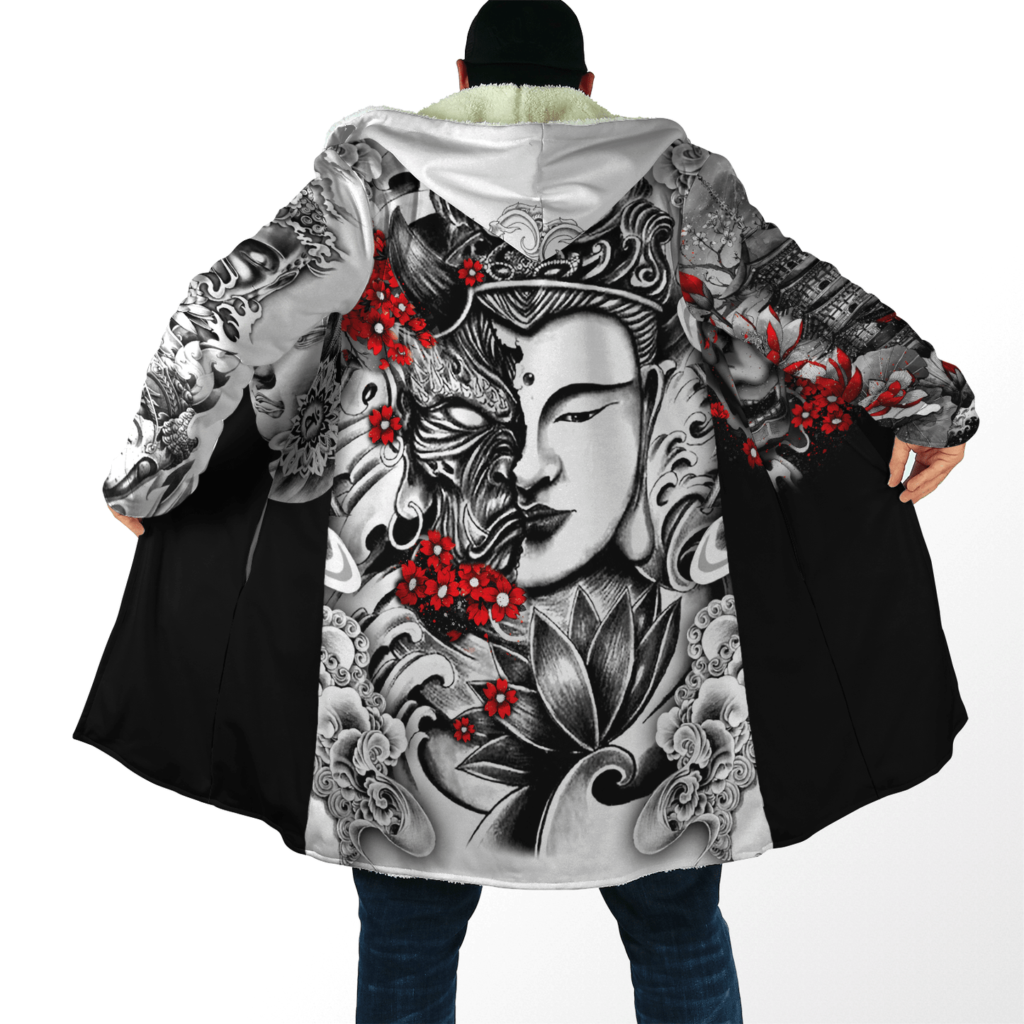 Japanese Tattoo 3D All Over Printed Unisex Cloak-ML