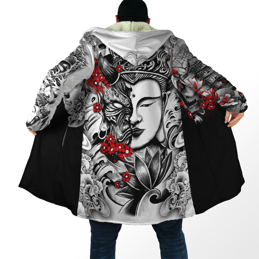 Japanese Tattoo 3D All Over Printed Unisex Cloak-ML