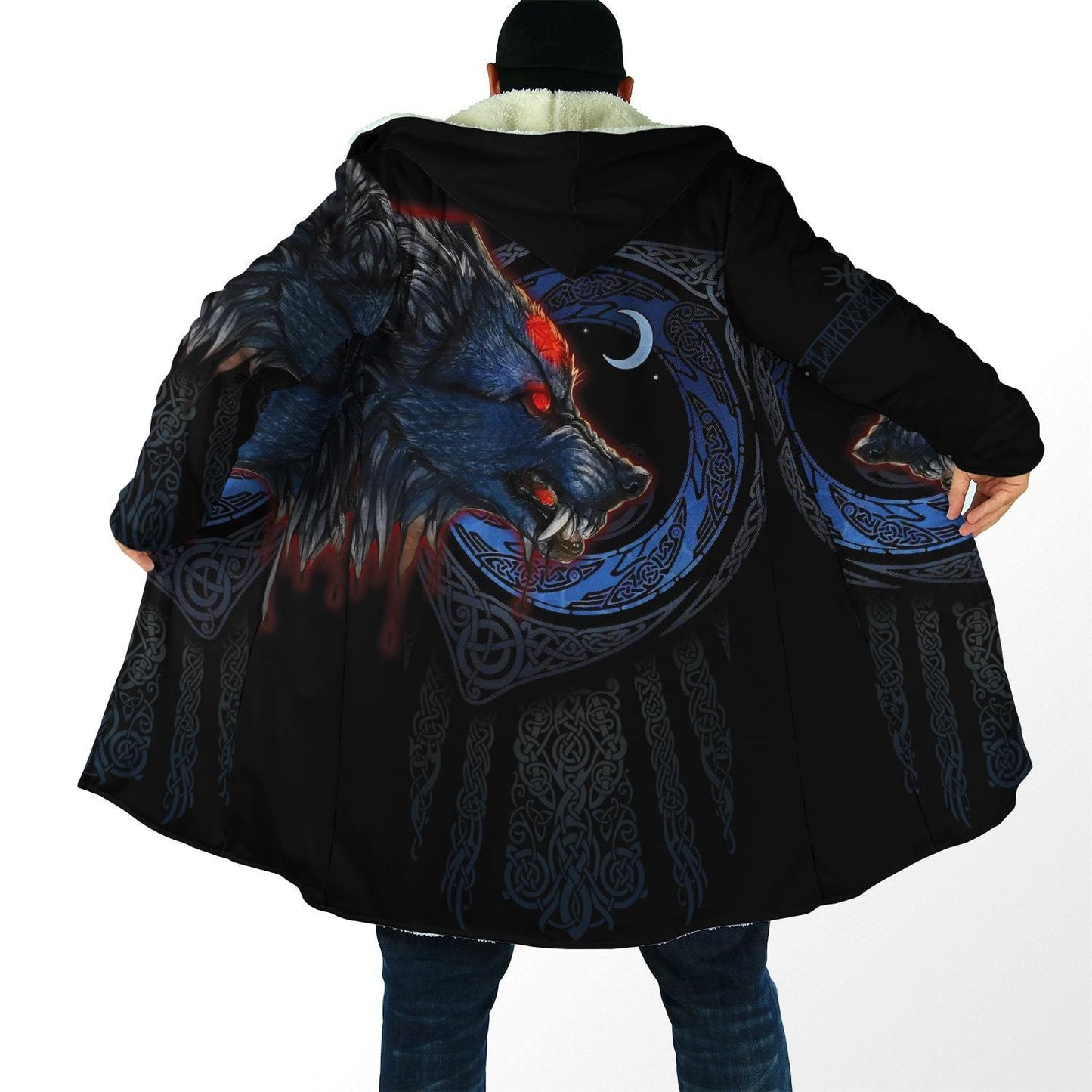 Fenrir Viking Wolf 3D Over Printed Hoodie for Men and Women-ML