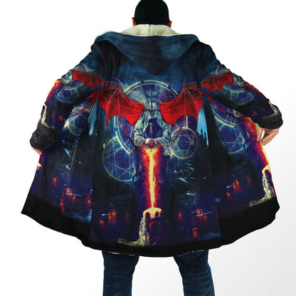 Death & Live Gothic Art  3D Over Printed Cloak for Men and Women-ML