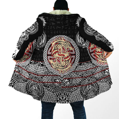 Fenrir Viking Tattoo 3D Over Printed Hoodie for Men and Women-ML