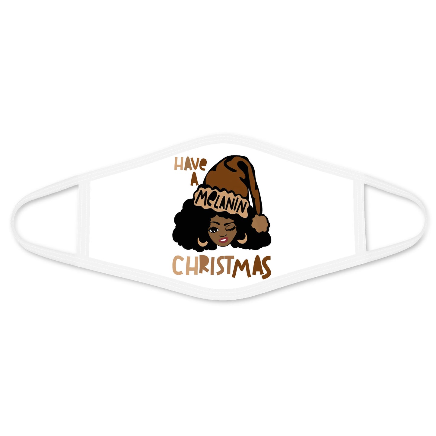 Best Christmas Gift - Melanin Black Queen Face Mask White DL