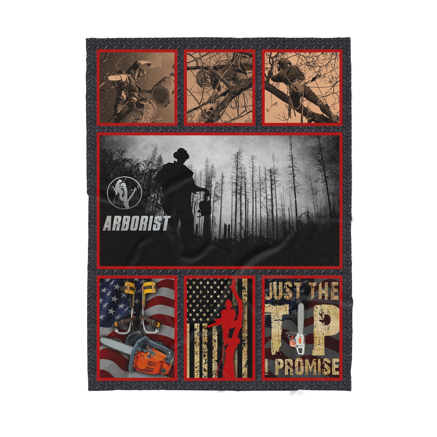 Custom Sherpa Arborist Blanket Just The Tip I Promise MEI