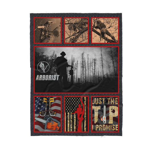 Custom Sherpa Arborist Blanket Just The Tip I Promise MEI