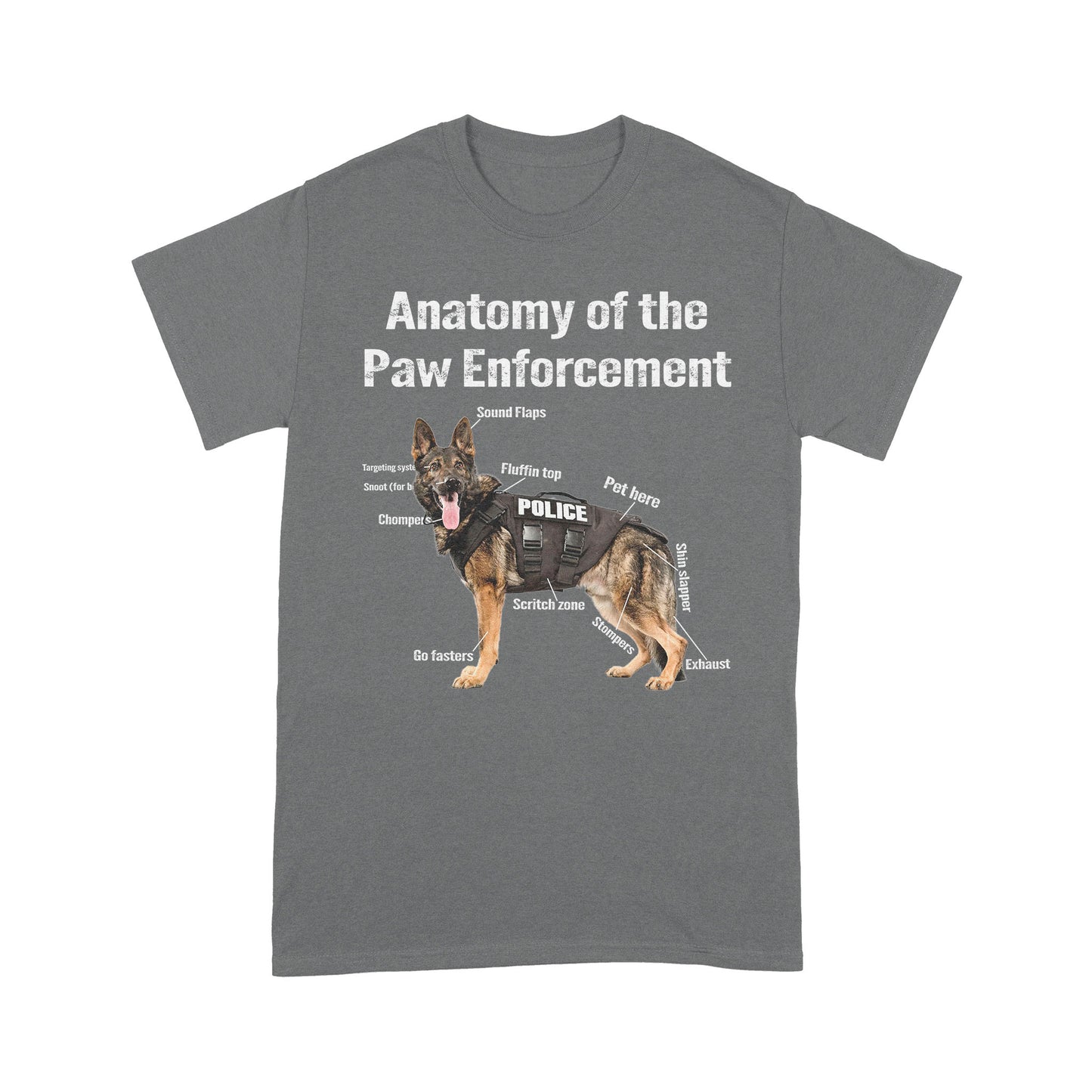 Gifts For Police Dog Anatomy Of The Paw Enforcement Classic T-Shirt