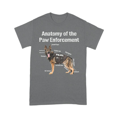 Gifts For Police Dog Anatomy Of The Paw Enforcement Classic T-Shirt