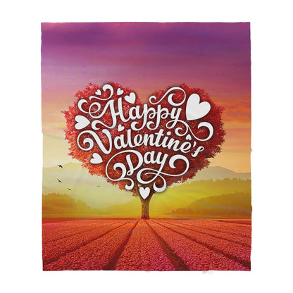 Happy Valentine Day Sherpa Blanket