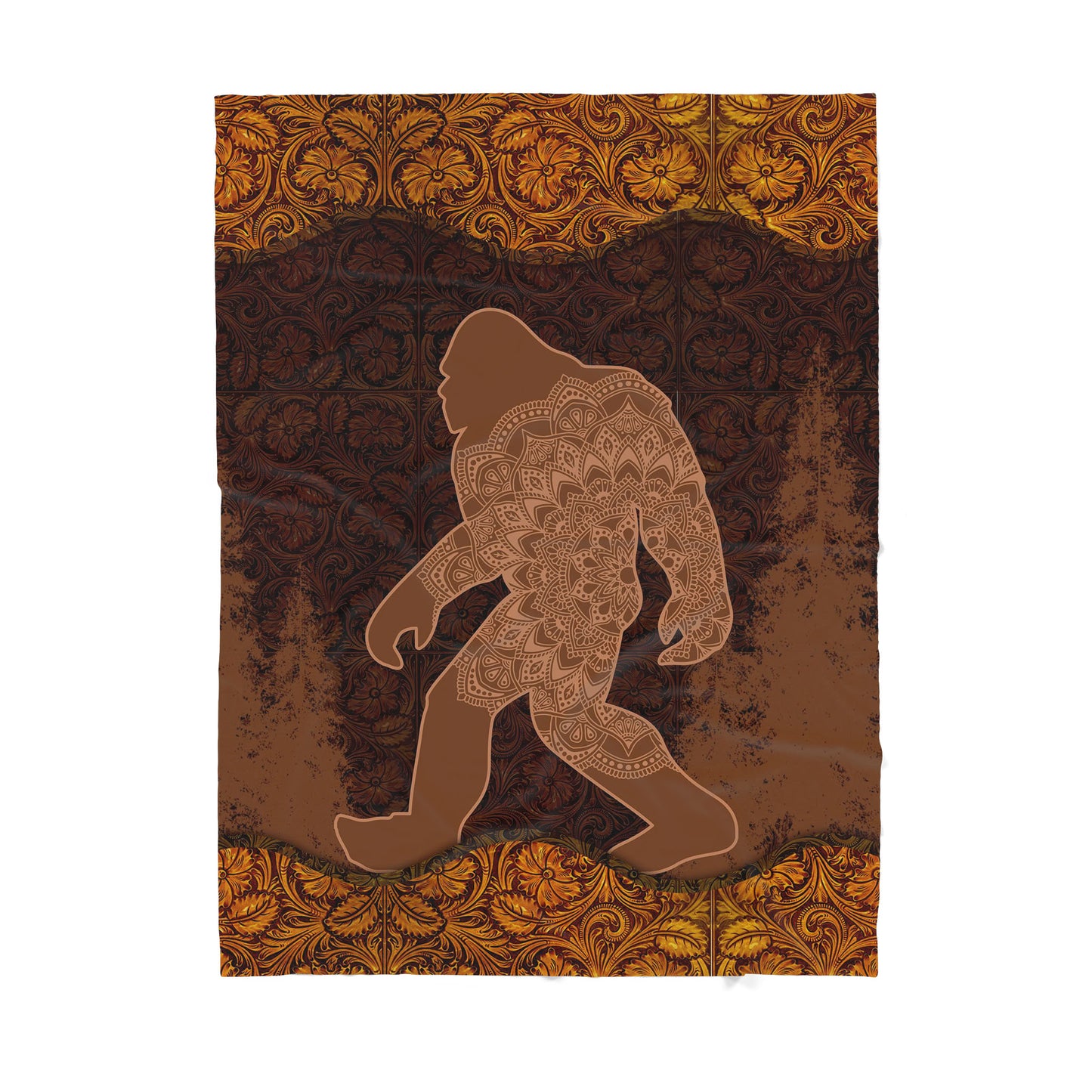 Custom Blanket Big Foot Brow Flower - Sherpa Blanket DL