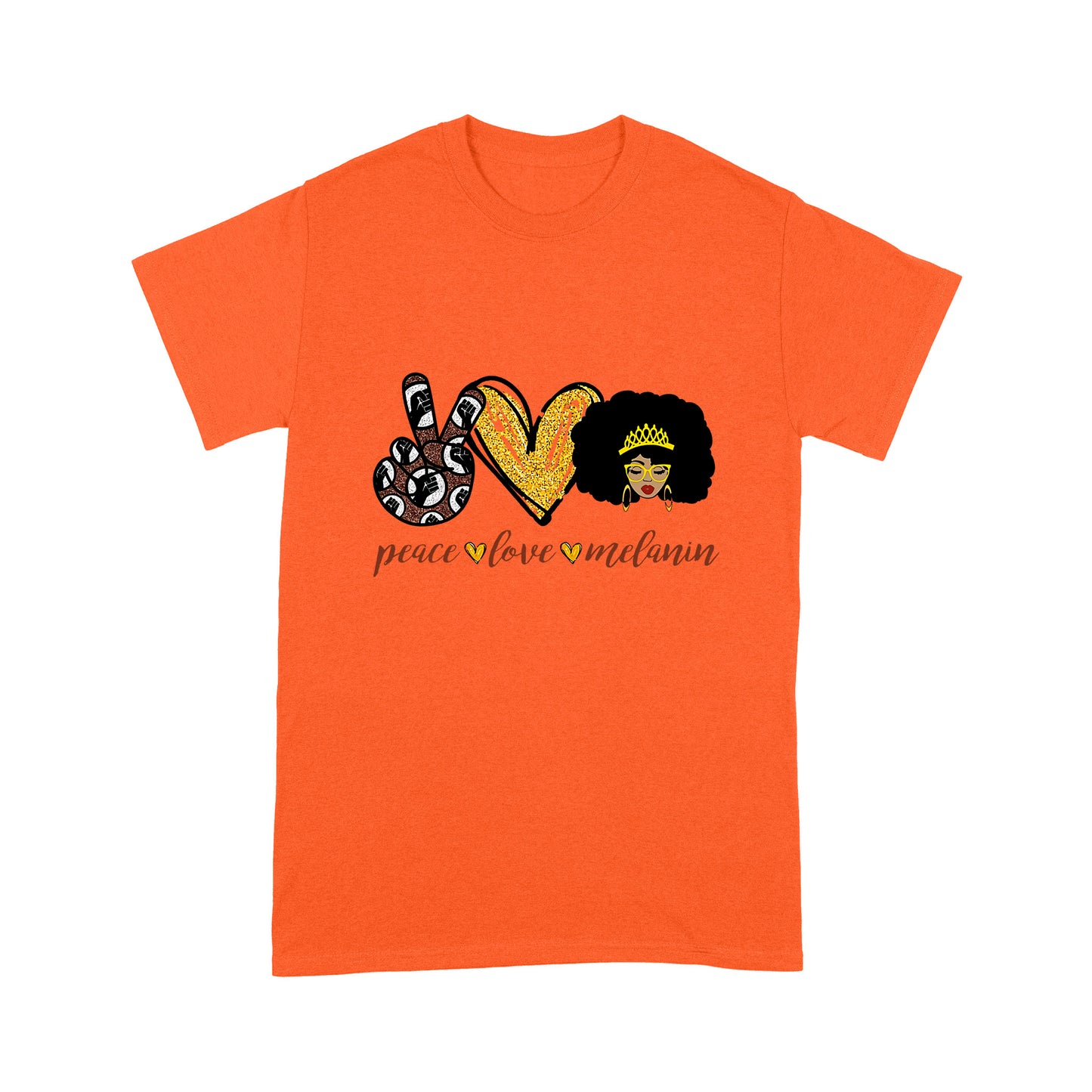 Peace Love Melanin Black Girl T-shirt MEI