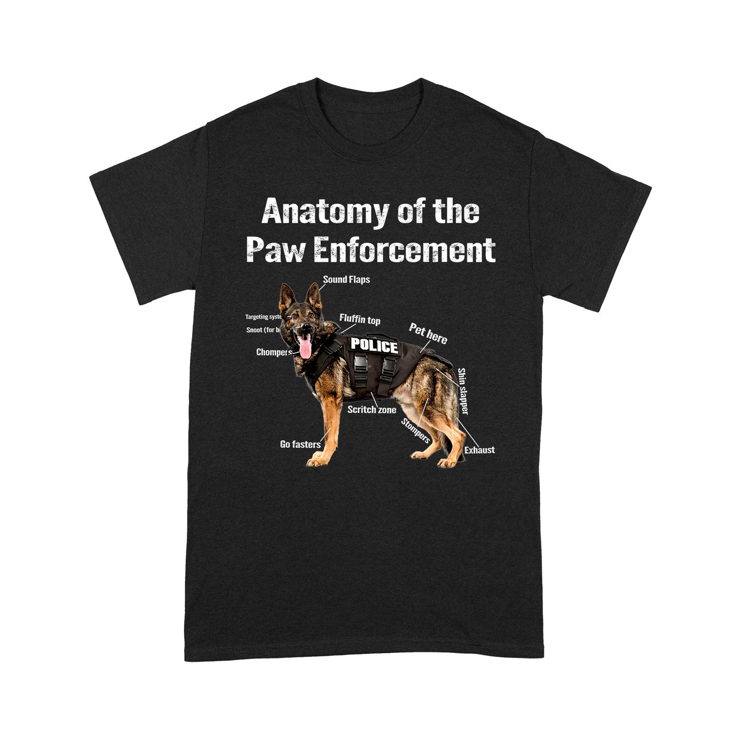 Gifts For Police Dog Anatomy Of The Paw Enforcement Classic T-Shirt