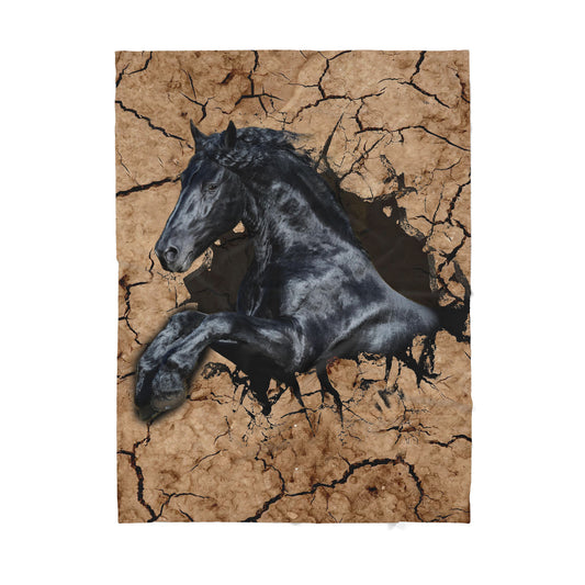 Custom Blanket Horse Sherpa Blanket TA