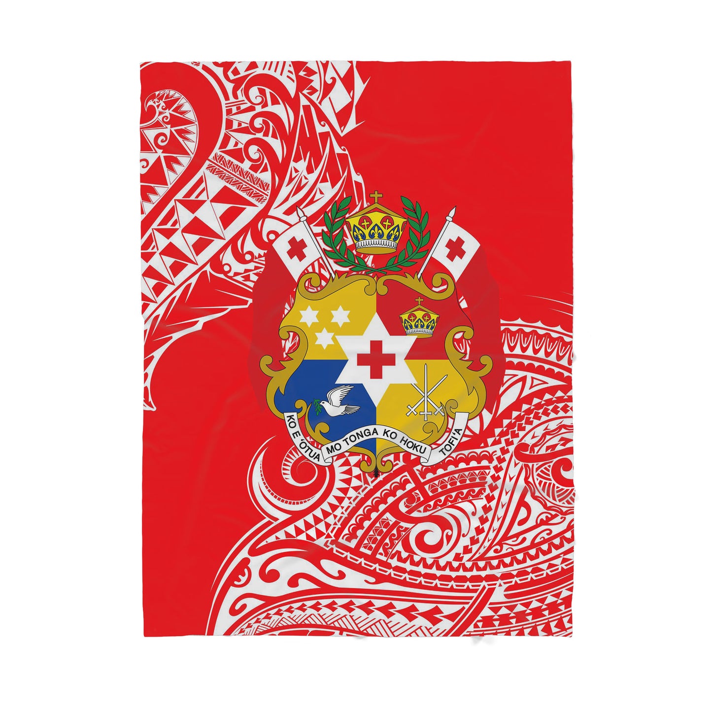 Polynesian Tonga Symbol Sherpa Blanket ML