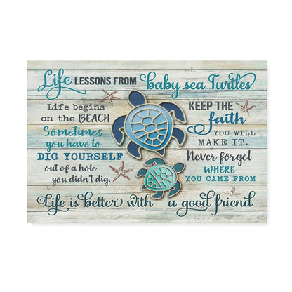 Beach Canvas Baby Sea Turtles