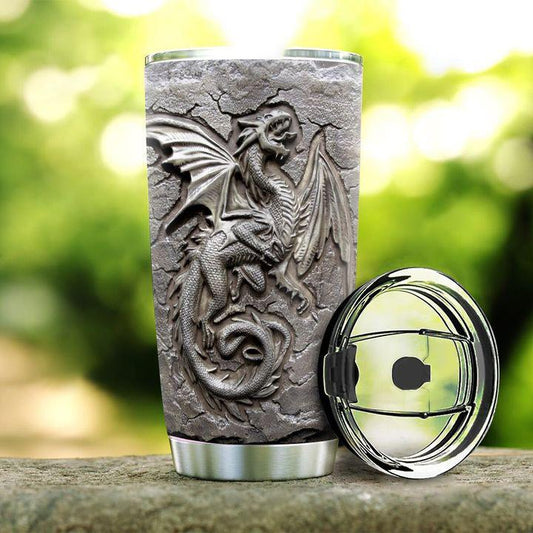 Personalized Name Dragon Stainless Steel Tumbler