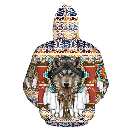 Wolf Native American 3D All Over Printed Unisex Shirts