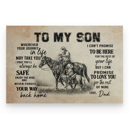 Family Canvas-To My Son Hunting TA