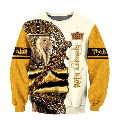 January King Lion 3D All Over Printed Unisex Shirts