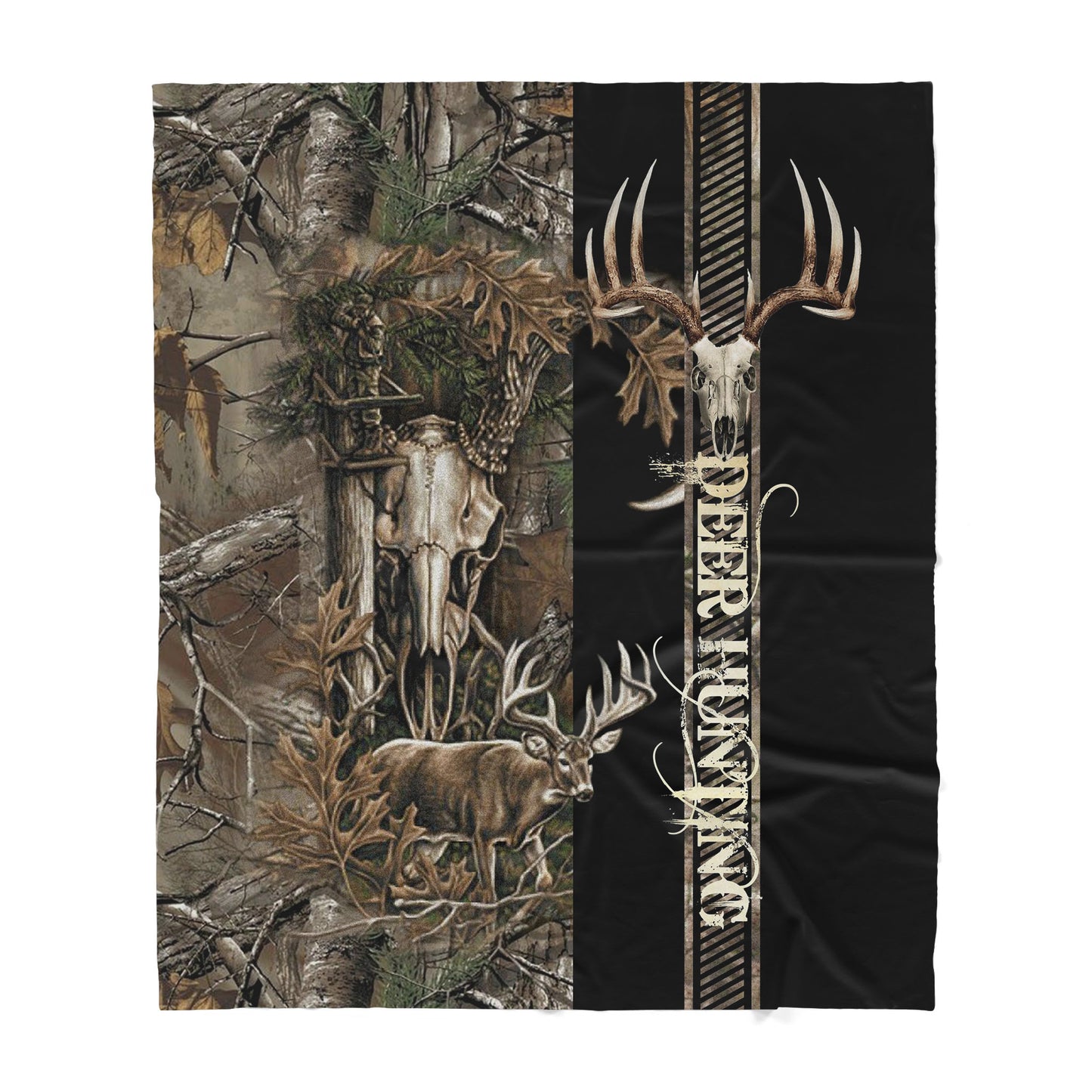 Deer Hunting Sherpa Blanket TT